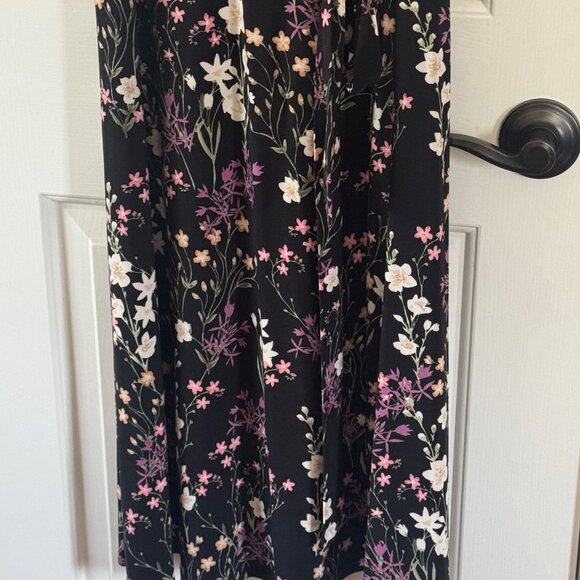 American Living Womens Black Floral Dress Size 8 - Picture 2 of 16